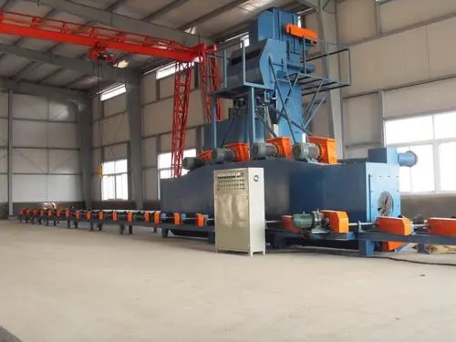 内蒙古管道外壁自动通过式喷砂机提升管道外壁质量